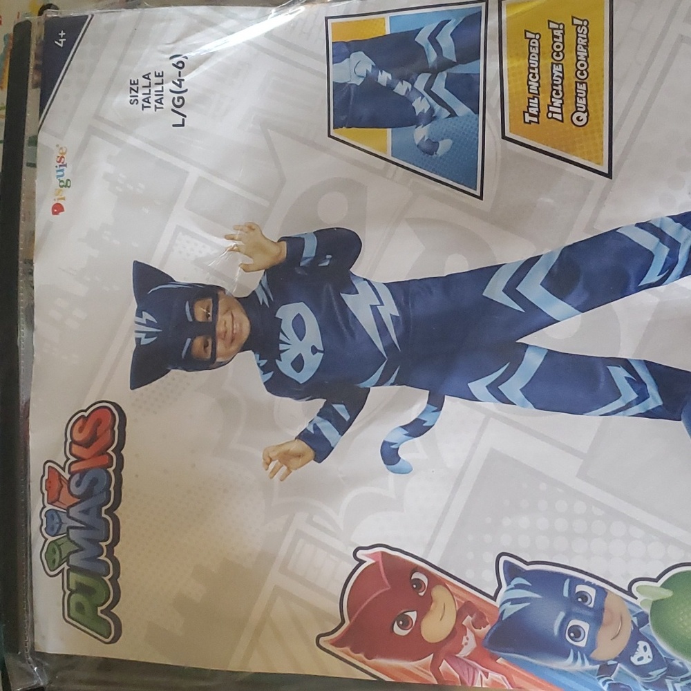 PJ Mask Catboy costume - small damage easy to repair. Size 4-6
